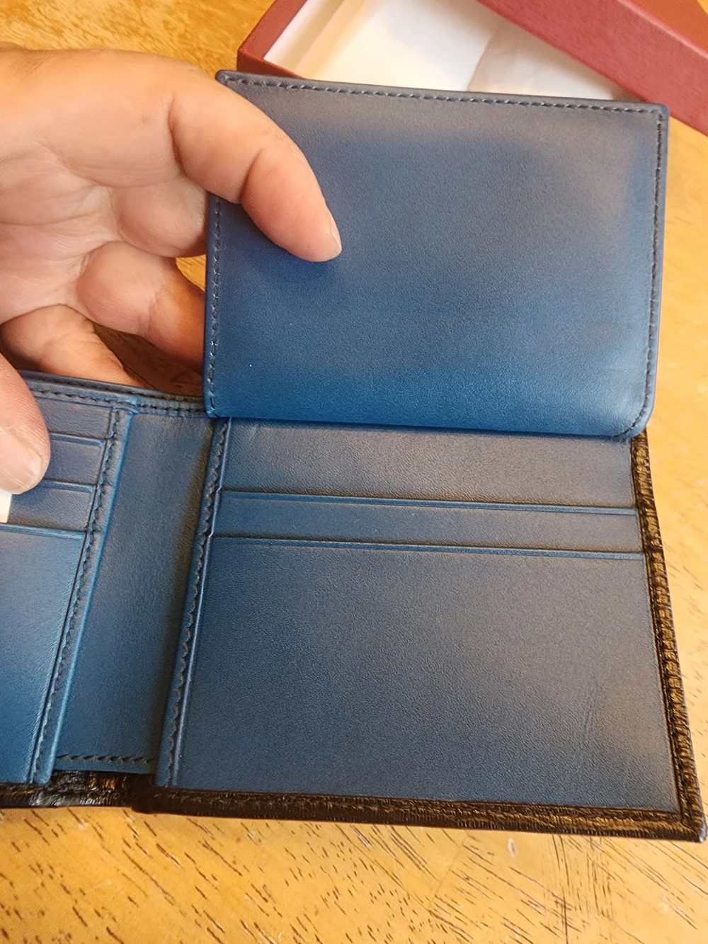 Salvatore Ferragamo Black Textured Leather Card Holder Wallet